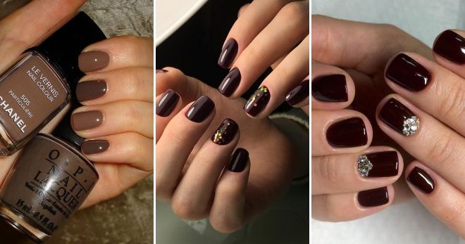 Brown manicure 2018-2019, fashion trends