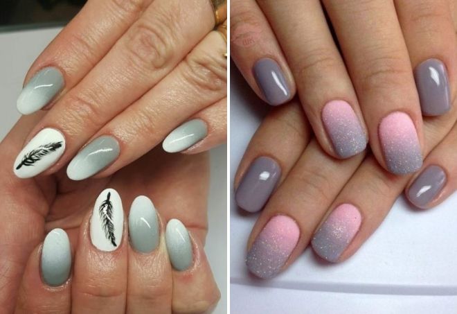 manicure gray gradient