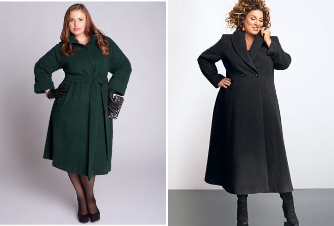 модели пальто для полных женщин