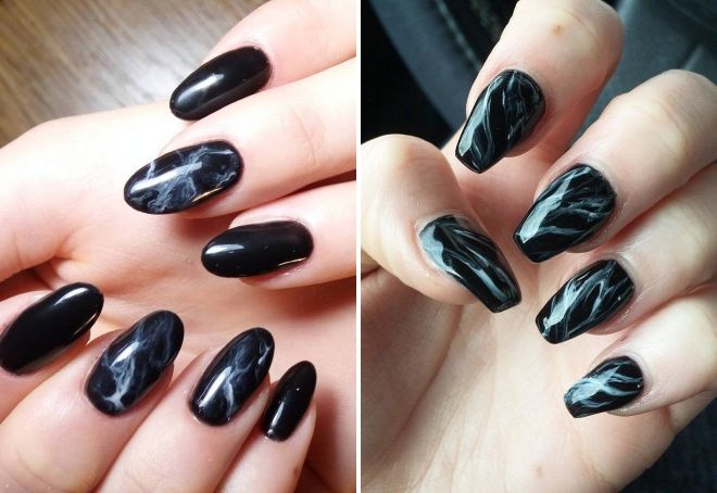 black nails design novelties
