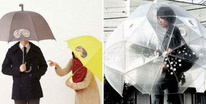 прозрачный женский зонт