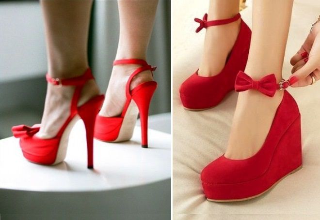 туфли красного цвета