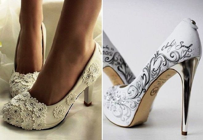 модели свадебных туфель