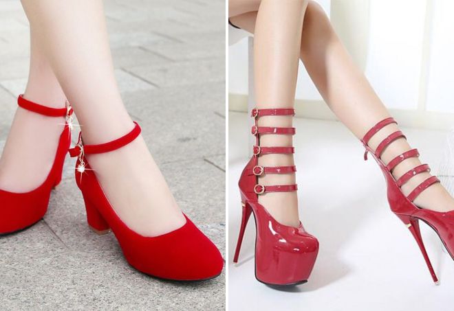 туфли красного цвета