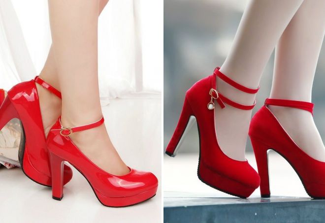 красные туфли на каблуке