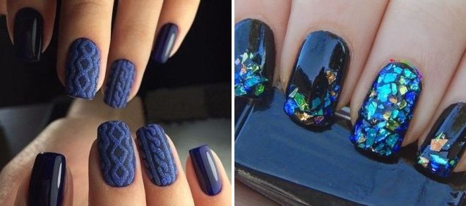 dark blue nail design 2018