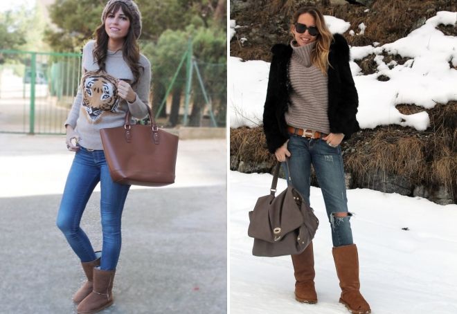 Женские коричневые джинсы с чем носить фото женские