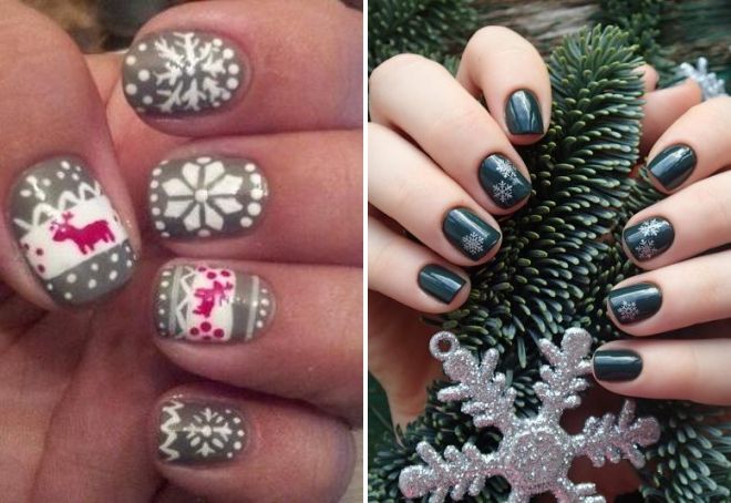 beautiful winter manicure for short nails 2019