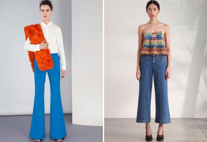 брюки клеш 2017 года модные тенденции