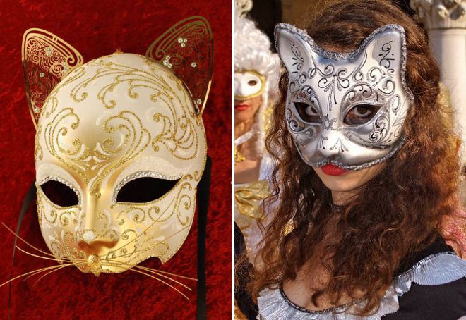 венецианская маска кошка