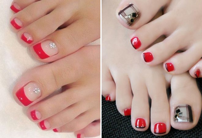 red french pedicure
