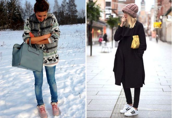 Зимние кроссовки женские как носить