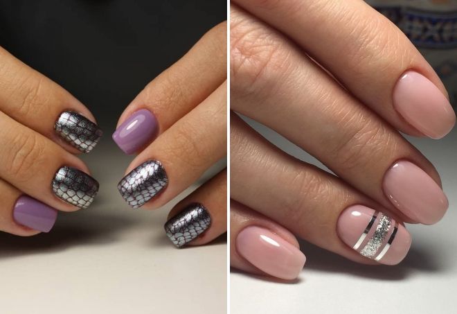 fashionable youth nails 2020 with foil