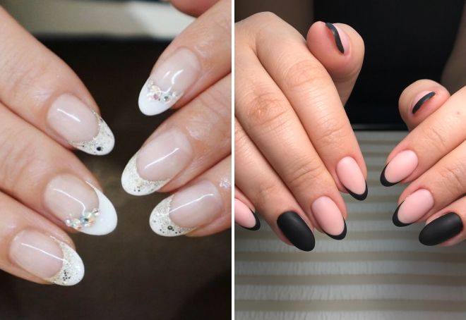 french on oval nails