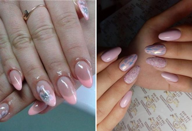 pale pink nail design