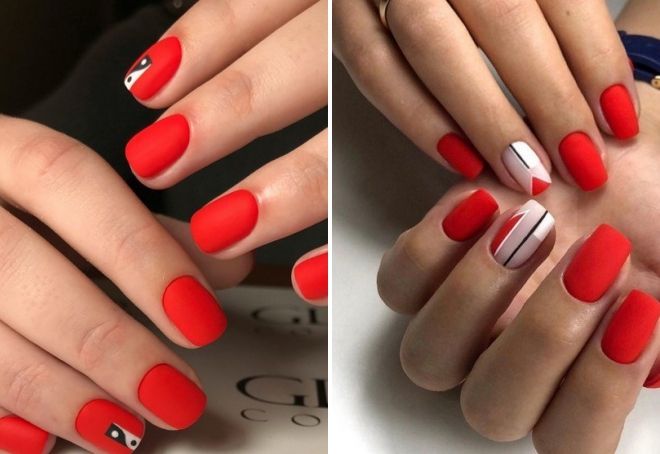 office red manicure 2020