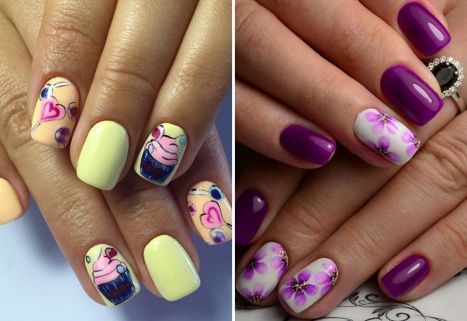 nail design summer 2018 with a pattern