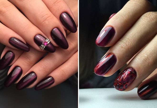 beautiful burgundy manicure