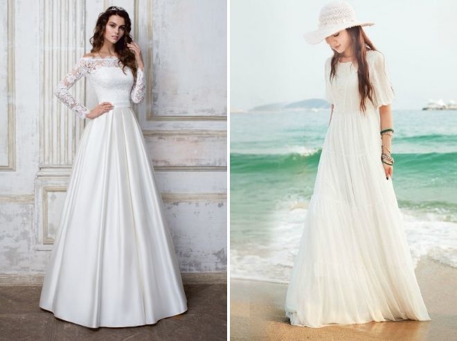 пышное белое длинное платье