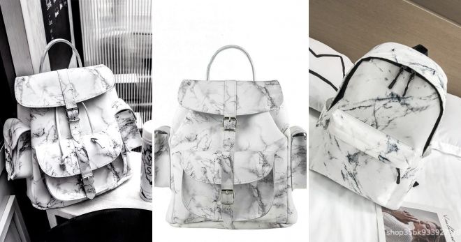 Модный мраморный рюкзак идеи