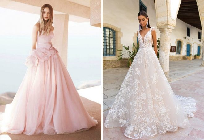 нежно розовое платье на свадьбу
