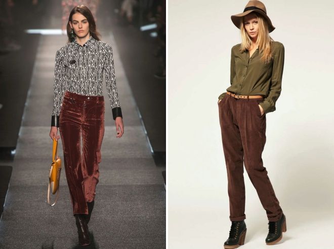Женские коричневые джинсы с чем носить фото женские