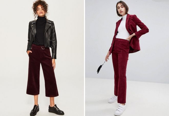 женские вельветовые брюки 2019