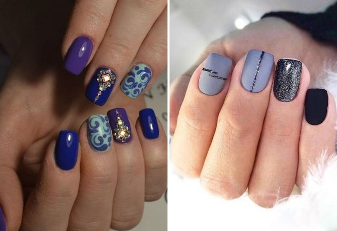 unusual manicure for short nails