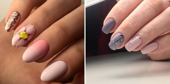 gentle manicure 2019 with flowers