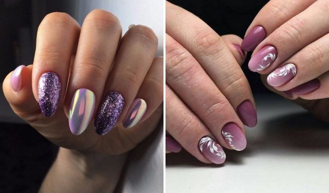 gentle purple manicure 2019