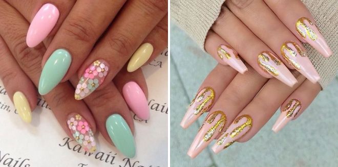 gentle manicure 2019 on sharp nails
