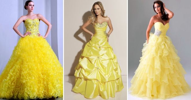 Модные цвета свадебных платьев 2019 желтый