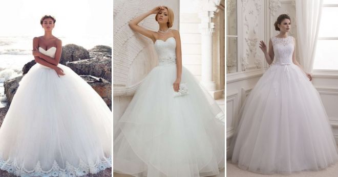 Пышные свадебные платья 2019 белый