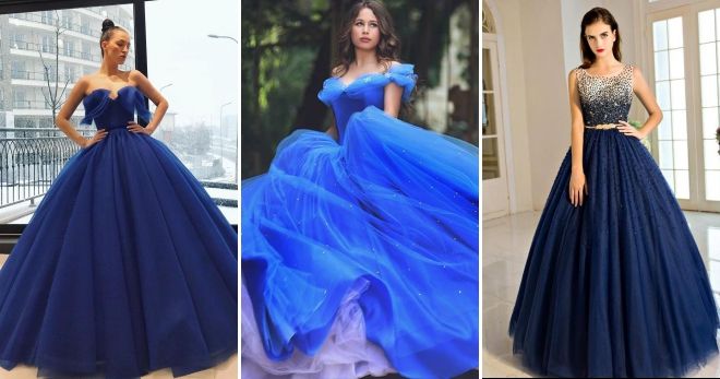 Модные цвета свадебных платьев 2019 синий