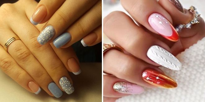 winter french manicure ideas