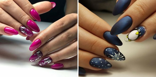 winter manicure ideas for oval nails