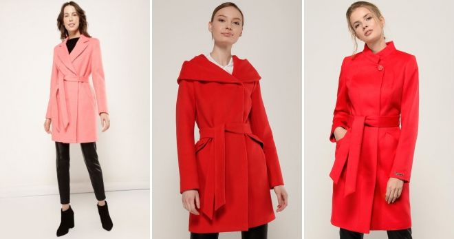 Coral fitted coat