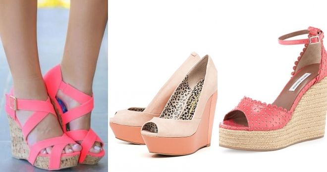 Shoes coral color style