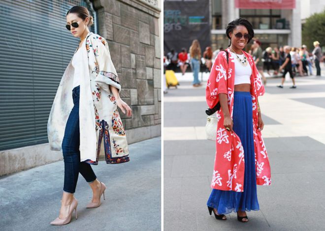 с чем носить кимоно