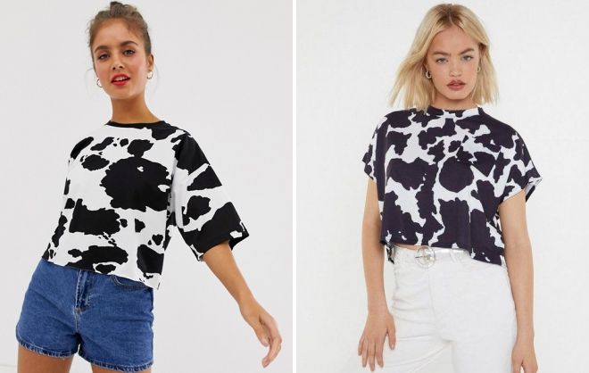 cow print T-shirt