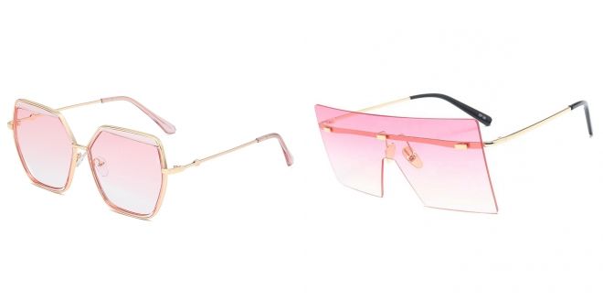 модные розовые очки