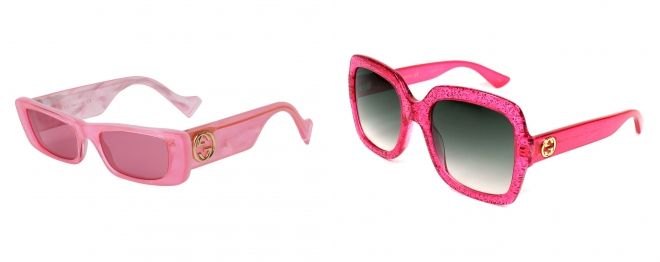 очки розовые гуччи