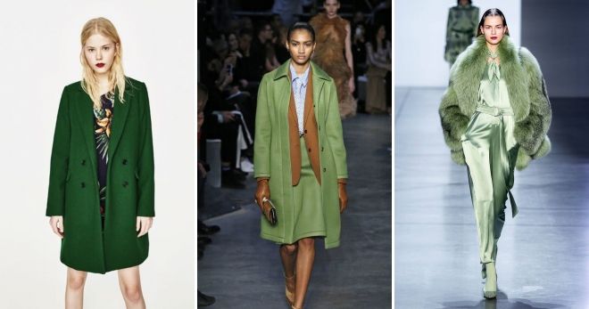 Верхняя одежда 2020 - модные цвета зеленый