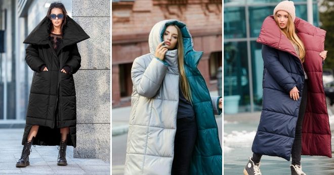 Верхняя одежда, мода зима 2019-2020 - пуховики одеяло