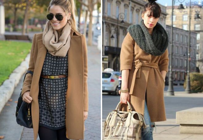 С чем носить бежевое пальто – какой шарф, шапка, обувь, аксессуары подойдут к женскому пальто бежевого цвета?