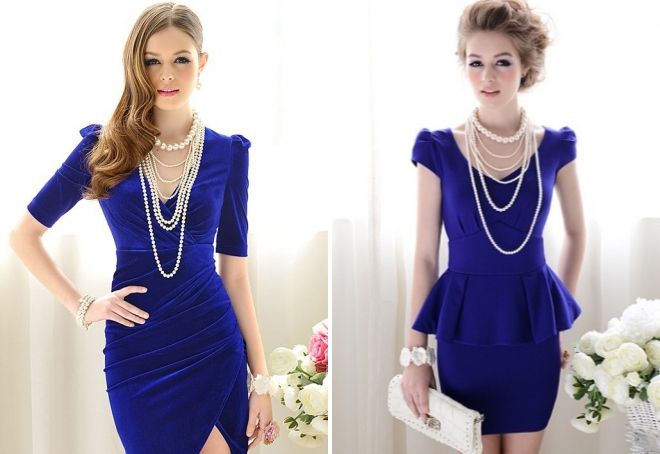 jewelery for dark blue dress