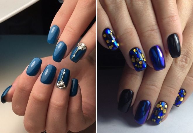 dark blue dress manicure
