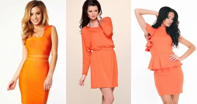 Модные цвета платьев 2019 оранжевый