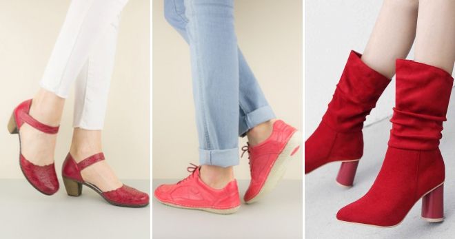 Модный цвет обуви 2019 красный