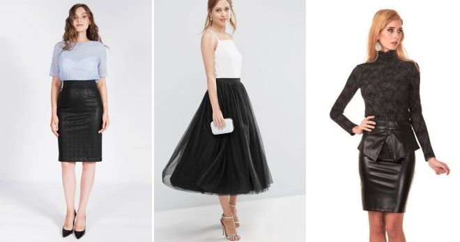 Какие юбки в моде - 2019 черный